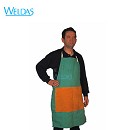 电焊围裙|WELDAS围裙加耐磨皮托电焊服33-7136