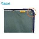 电焊防护屏|WELDAS草绿色帆布防护屏55-9468