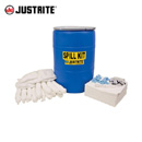 溢漏应急套装|200L应急套装_Justrite 55加仑吸油型套装83644