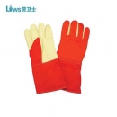 LWS耐高温手套|劳卫士耐高温手套_FGW-LWS-019 桔红阻燃布手掌芳纶棉
